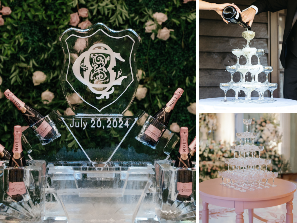 Toast to your special day with a memorable champagne tower.