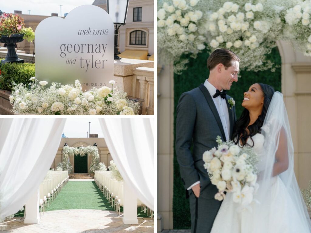 Outdoor wedding ceremony at the St. Regis Atlanta
