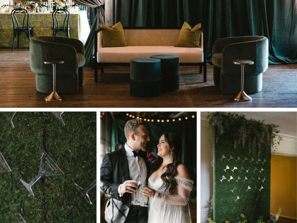 The lounge seating and martini bar encouraged guest interaction throughout the night