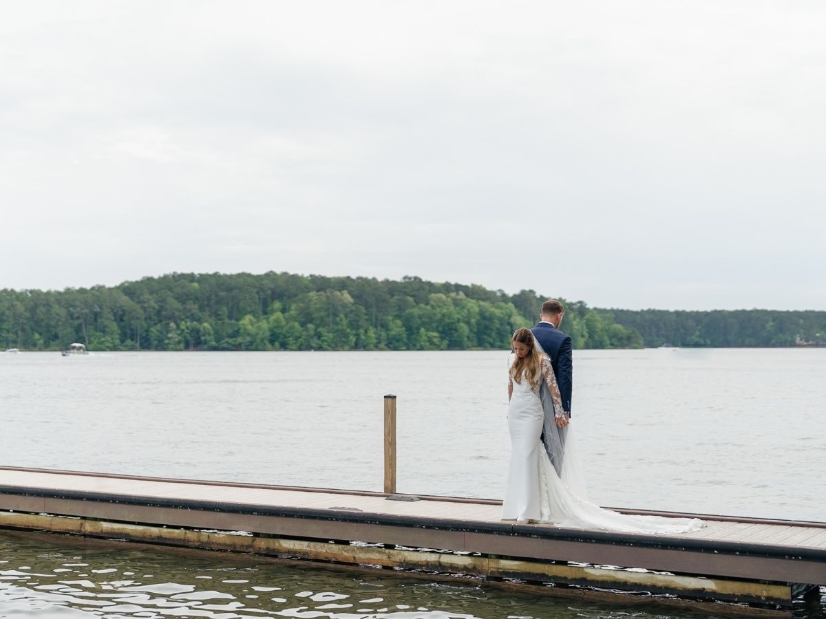 Couple on pier at Ritz Lake Oconee